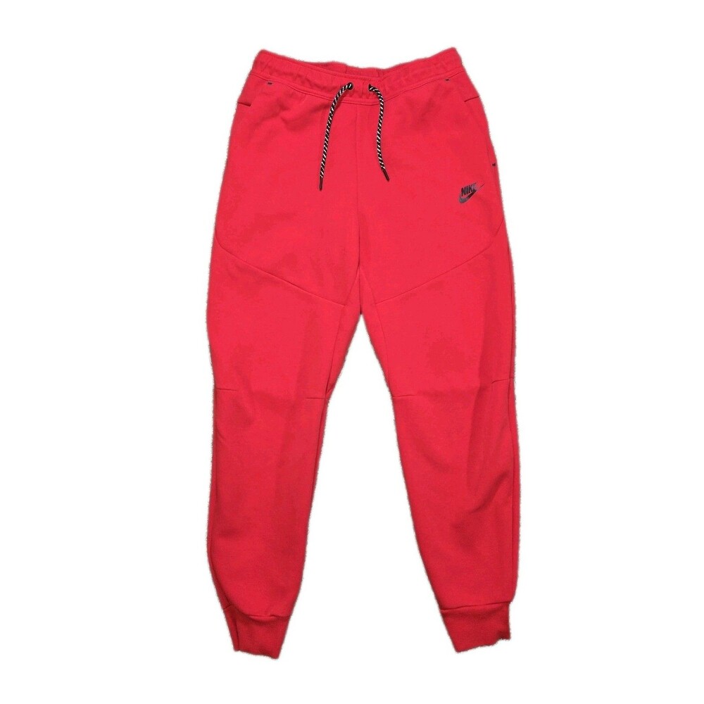 Nike Tech Fleece Joggers Mens Medium University Red Black CU4495-657 29x27